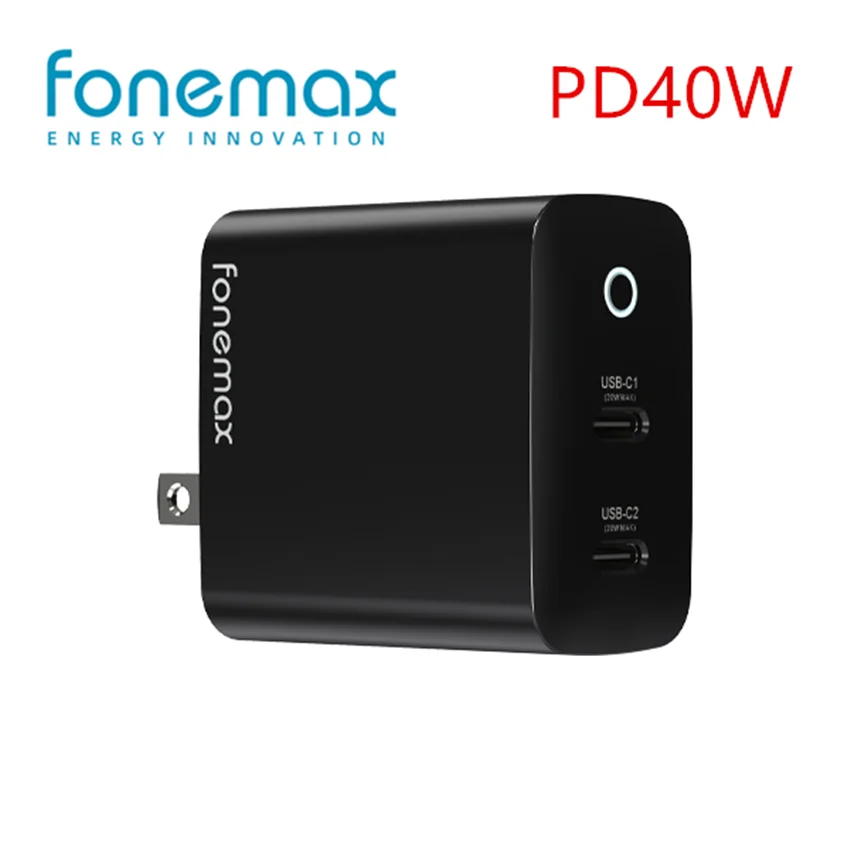 Fonemax GaN C Ÿ  USB ,  15, 14, 13, 12 , ƺϿ, 40W, 40W, QC4.0, PD 3.0, 40W